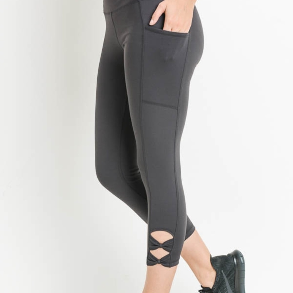 MONO B Charcoal Bow Workout leggings
